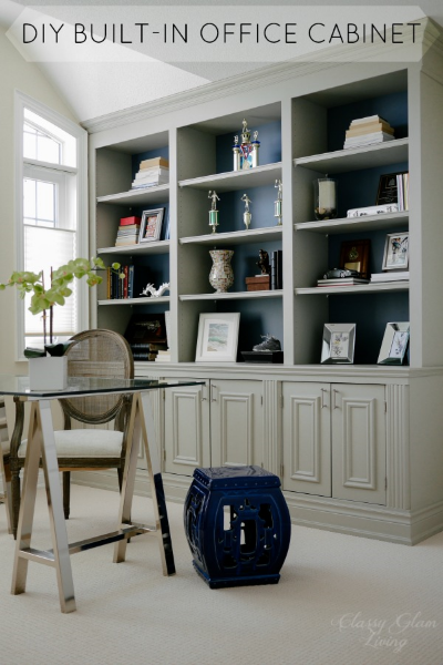 Built in desk with cabinets outlet